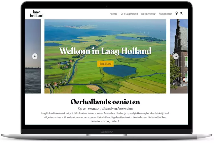 Bureau Toerisme Laag Holland presenteert vol trots de vernieuwde website