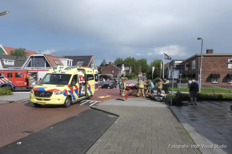 Motorrijder gewond bij aanrijding in Landsmeer